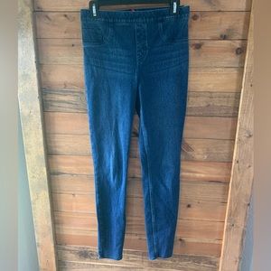 SPANX Pull On Straight Ankle Jeans High Waisted Women's Size Small ? Stretch